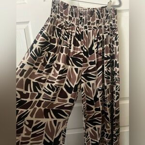 Classic Concepts Palazzo abstract print, wide-leg pants 2x